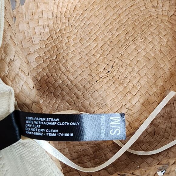 Torrid Small Medium Oversize Floppy Hat Sun Spring Women Straw Vacation Travel - Picture 5 of 8